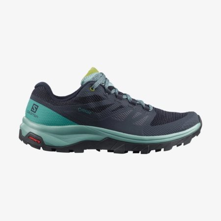 Salomon OUTLINE GORE-TEX Womens Hiking Shoes Navy UK MUSI